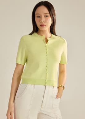 Dawn Scallop Edge Knit Cardigan