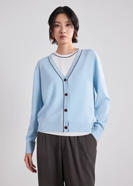Maris Contrast Knit Cardigan
