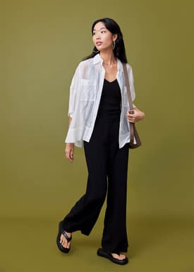 Oversized Boxy Button Down Shirt