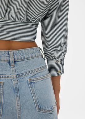 Striped Puff Sleeve Blouse