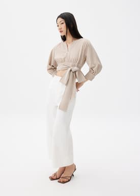 Striped Puff Sleeve Blouse