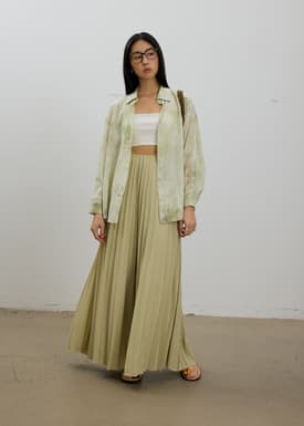 Oversized Abstract Collared Shirt