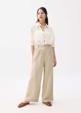 Relaxed Lace Collared Shirt