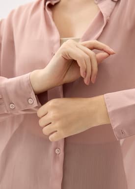 Relaxed Crinkled Collared Shirt