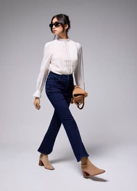 Pleated Ruffle Blouse