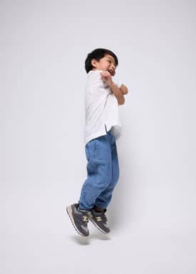 Kids' Broderie Relaxed Collared Shirt