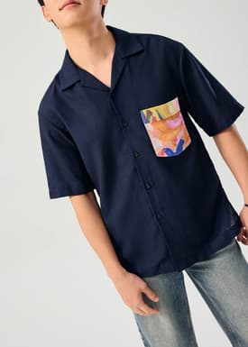 Unisex Bowling Shirt in Vivid Blooms