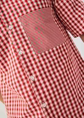 Unisex Relaxed Gingham Cotton Button Down Shirt