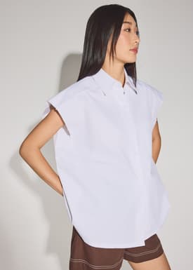 Oversized Cotton Button Down Long Shirt