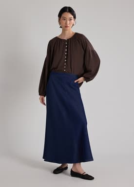 Relaxed Poet Sleeve Blouse