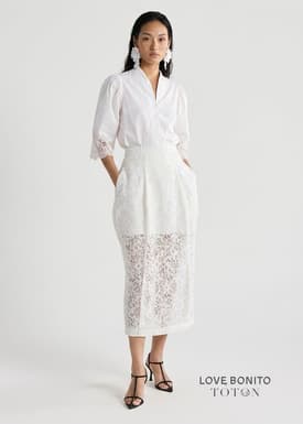 Love, Bonito x TOTON Lace Trim Kebaya Top