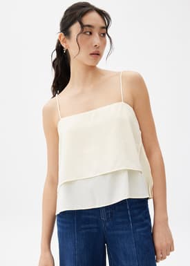 Layered Satin Camisole Top