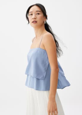 Layered Satin Camisole Top