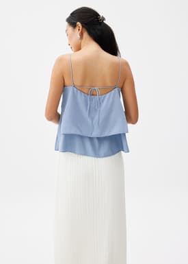 Layered Satin Camisole Top