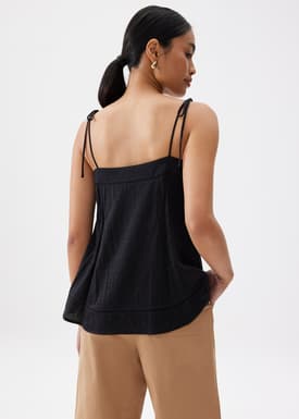 Cotton Lace Trim Camisole Top