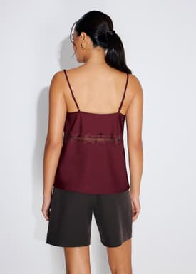 Lace Cut Out Camisole Top