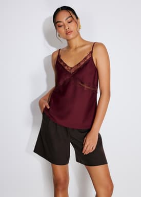 Lace Cut Out Camisole Top