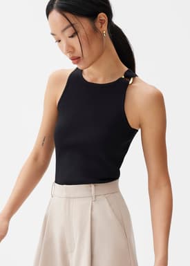 Knit Racer Tank Top