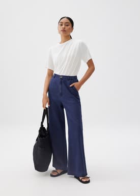 Pleated Round Neck Tee