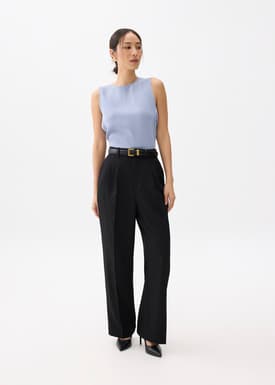 Round Neck Drape Tank Top