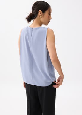 Round Neck Drape Tank Top