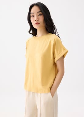 Oversized Jersey Round Neck Tee