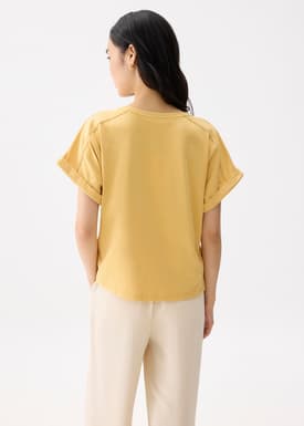 Oversized Jersey Round Neck Tee