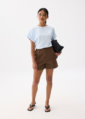 Oversized Jersey Round Neck Tee
