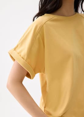 Oversized Jersey Round Neck Tee