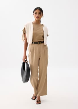 Oversized Jersey Round Neck Tee