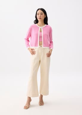 Striped Knit Crop Camisole Top