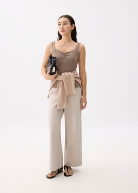 Ribbed Jersey Fitted Camisole Top