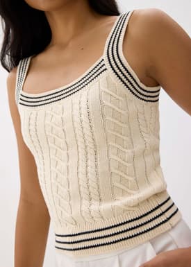 Crop Knit Camisole Top