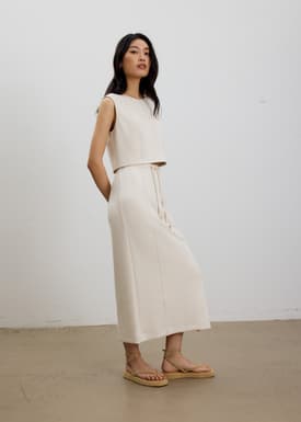 Relaxed Neoprene Crop Tee