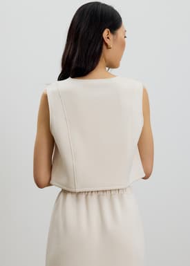 Relaxed Neoprene Crop Tee