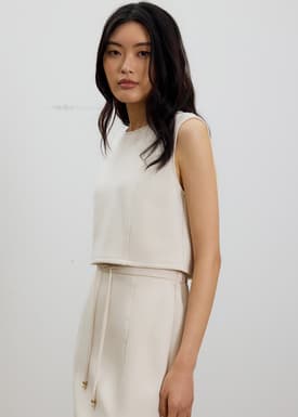 Relaxed Neoprene Crop Tee