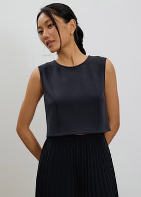 Relaxed Neoprene Crop Tee