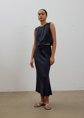 Relaxed Neoprene Crop Tee