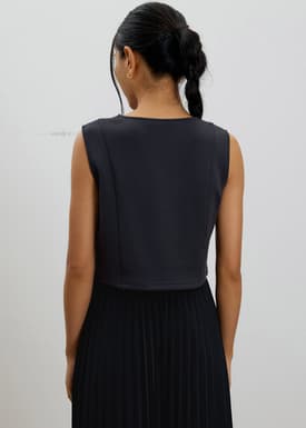 Relaxed Neoprene Crop Tee