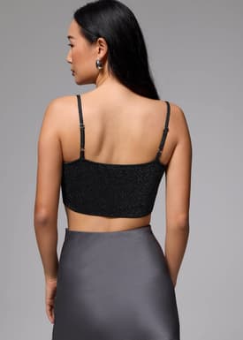 Fitted Crop Knit Camisole Top