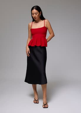 Peplum Knit Camisole Top