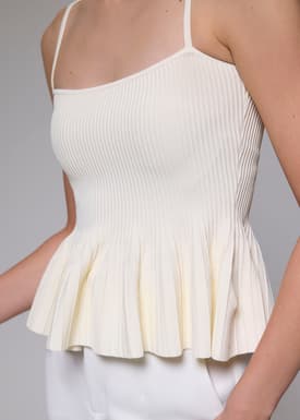 Peplum Knit Camisole Top