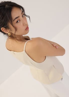 Straight Neck Fitted Camisole Top