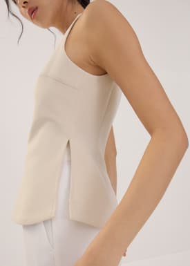 Straight Neck Fitted Camisole Top