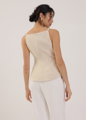 Straight Neck Fitted Camisole Top