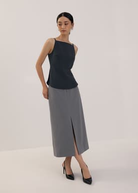 Straight Neck Fitted Camisole Top