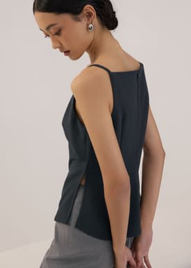 Straight Neck Fitted Camisole Top