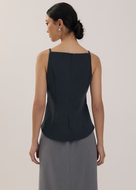 Straight Neck Fitted Camisole Top