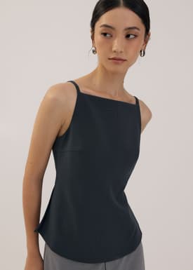Straight Neck Fitted Camisole Top