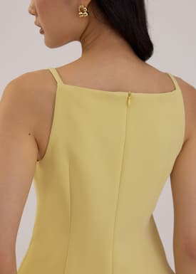 Straight Neck Fitted Camisole Top